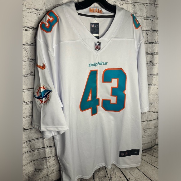 Miami Dolphins Jersey #34 Ricky Williams XL Vintage White Football NFL Throwback - Picture 2 of 6